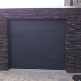 Foto garage uitbouw bruin steen