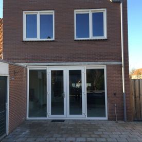 Foto verbouwing achterkant huis